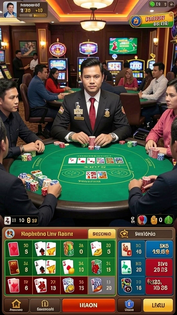 Tangkapan layar memperlihatkan menu utama dengan pilihan karakter dan level.