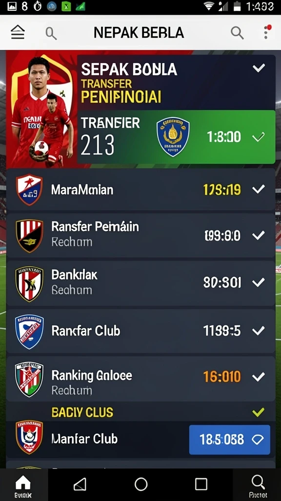 Tampilan menu utama yang intuitif dan menarik.