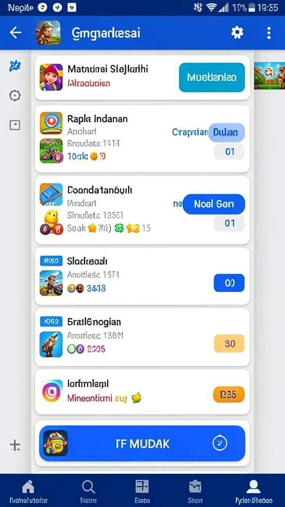 Tampilan menu utama yang menarik dan intuitif.