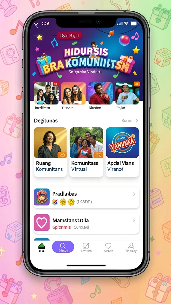 Tampilan menu utama yang menarik dan intuitif.
