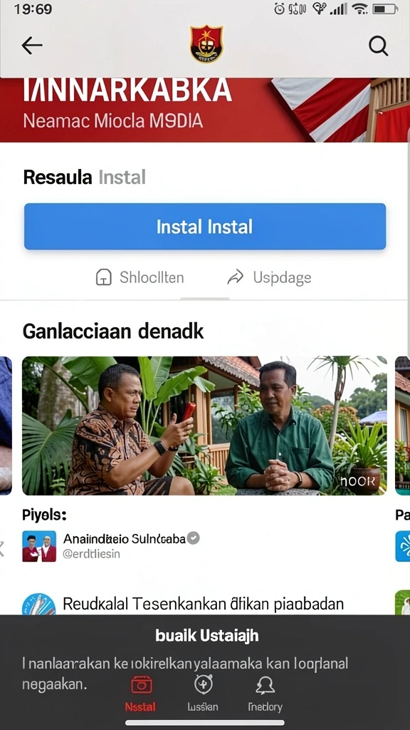 Tampilan antarmuka pengguna yang menarik dan informatif.