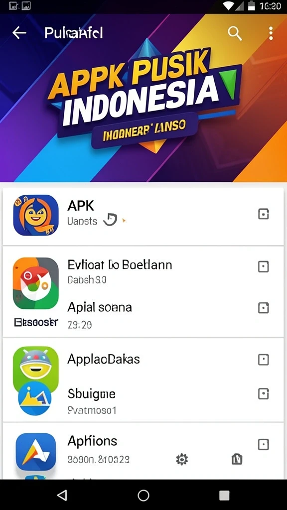 Tampilan menu utama yang menarik dan informatif.