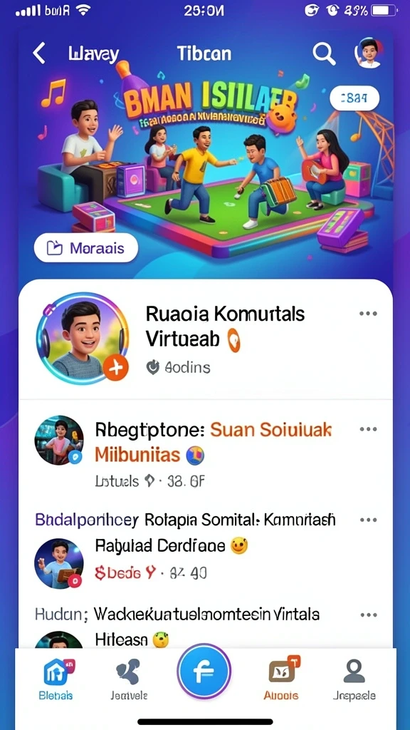 Fitur live chat untuk interaksi antar pengguna.
