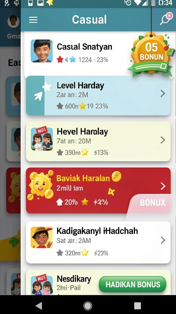 Tangkapan layar kedua menampilkan variasi permainan slot yang tersedia.